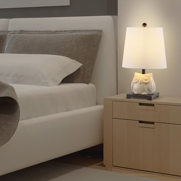 Justina 16" Ceramic Mini LED Table Lamp - JONATHAN Y